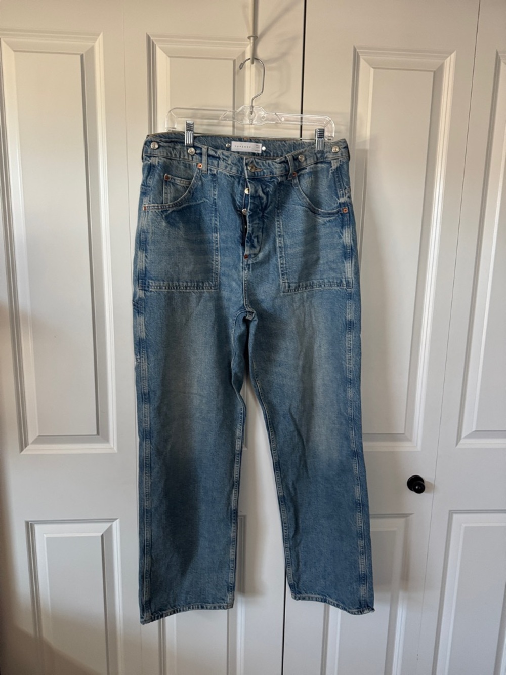 Women’s Topshop Blue Denim wide leg baggy Jeans